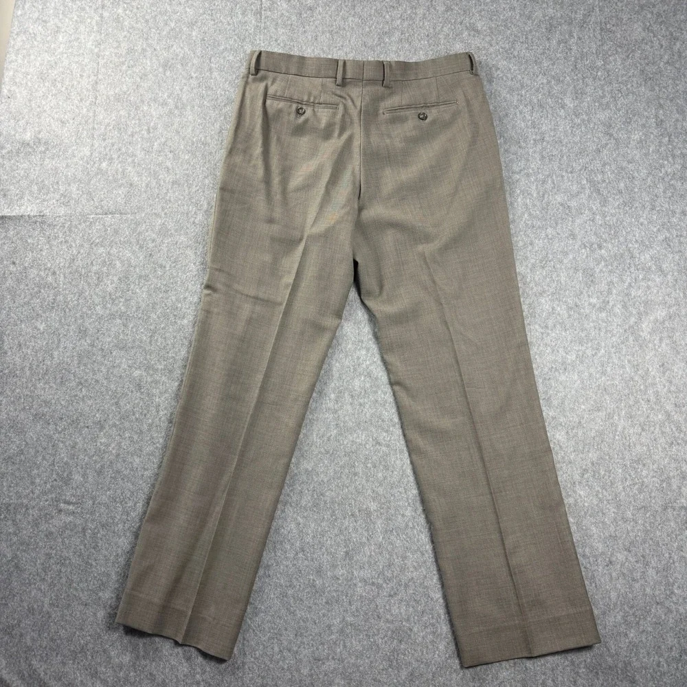 Banana Republic Dress Pants 38x33 Classic Fit Textured Wool Blend Brown Textured